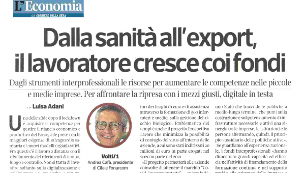 Competenze, Cafà a Economia-Corriere: 