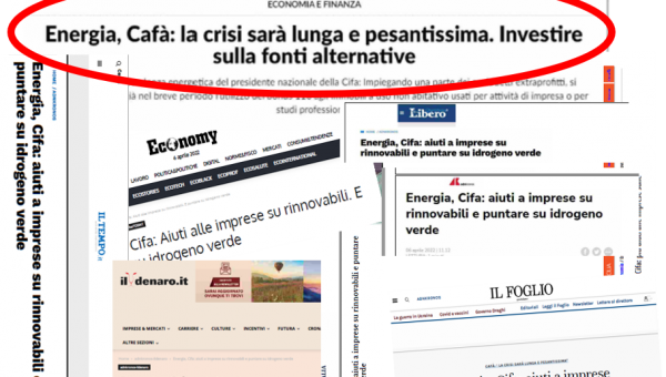 Andrea Cafà: aiuti alle imprese su rinnovabili_Rassegna Stampa