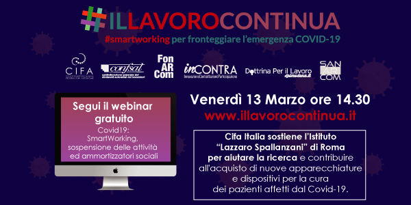 #ILLAVOROCONTINUA primo webinar gratuito su smart working e Covid-19